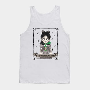 Cute Goth Girl Holding a Potion Bottle Tank Top